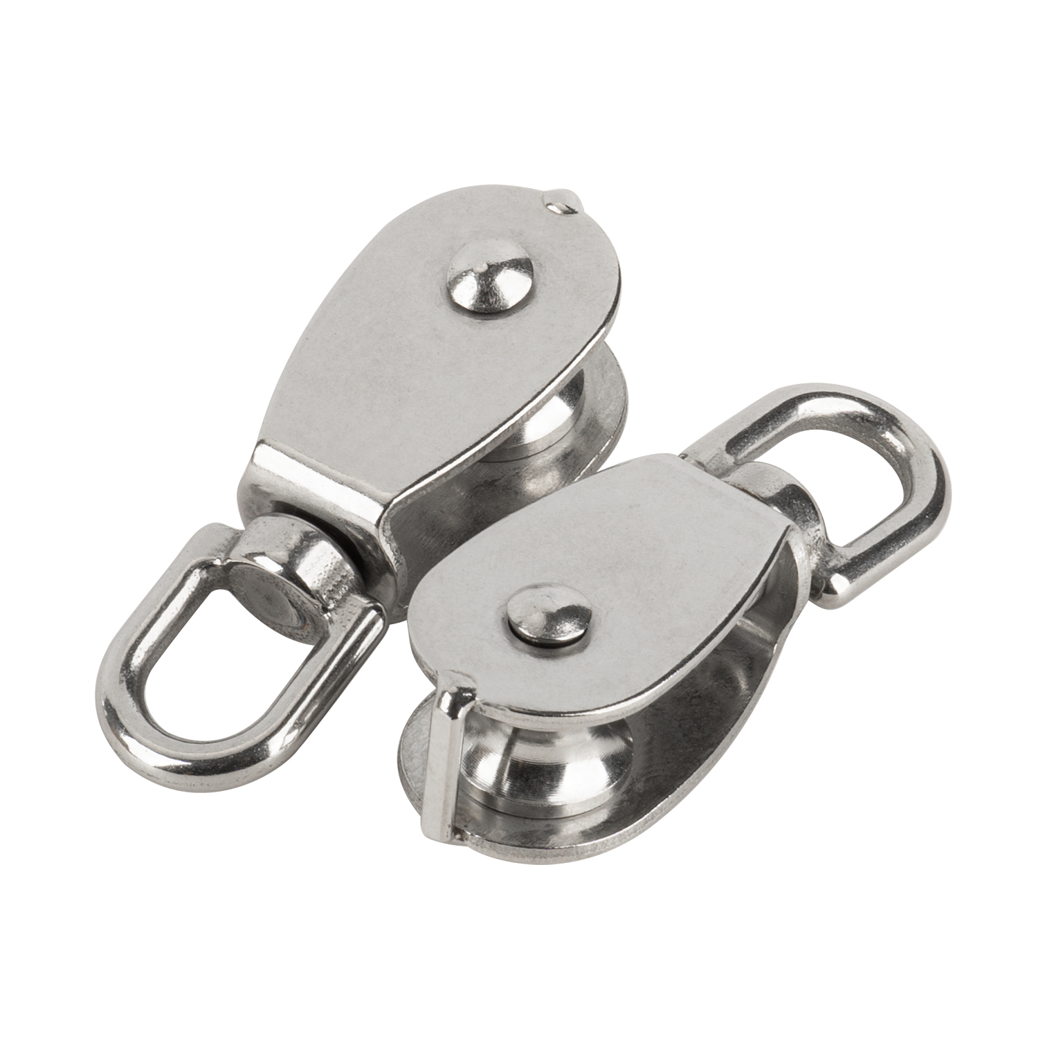 SELIKOUR 2 Pieces 304 Stainless Steel M15 Single Pulley Block Hanging Wire Towing Wheel